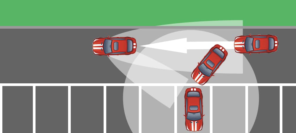 Vooruit in een vak parkeren