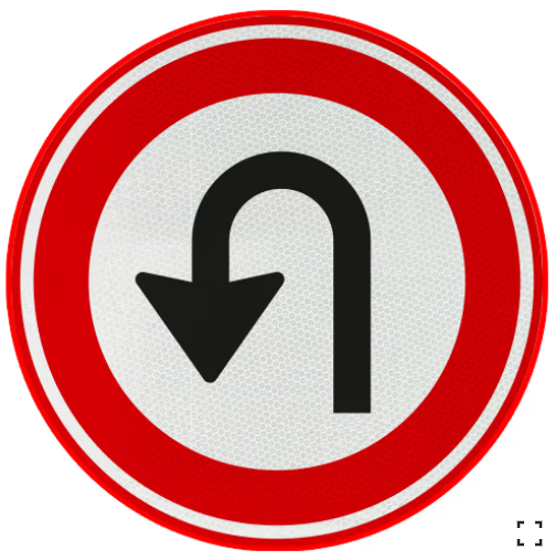Bij welk verkeersbord mag je niet linksaf slaan?
