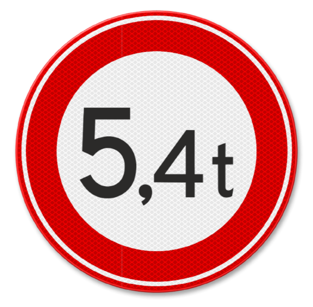 Welk bord geeft een maximaal toegestane lengte aan?